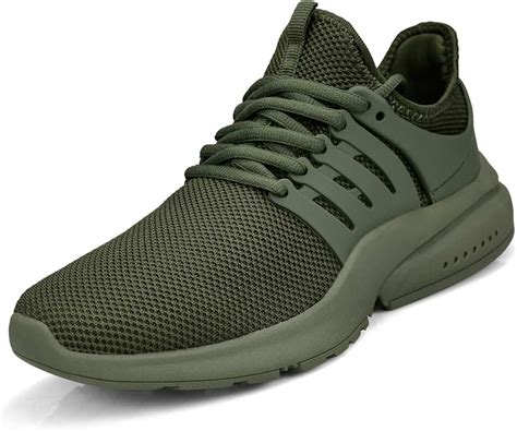 army green athletic shoes.